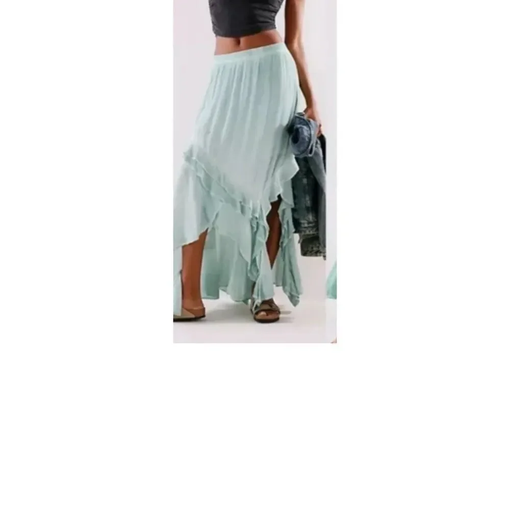 Free People If Only Set Skirt & Top flowy & featured in a crinkled tie dyed - Picture 10 of 11